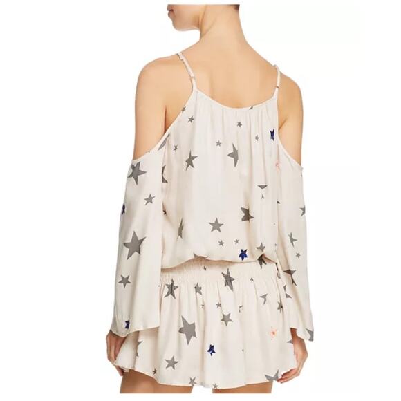 Surf Gypsy Cold Shoulder Swim Coverup Sequin Star detail Sz. Sm EUC Swimwear - Picture 2 of 10